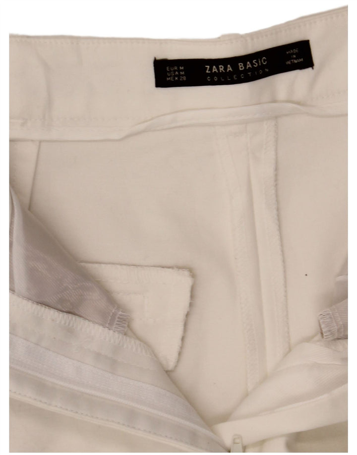 Zara Γυναικείο Ψηλόμεσο Σορτς Chino Medium W28 Λευκό