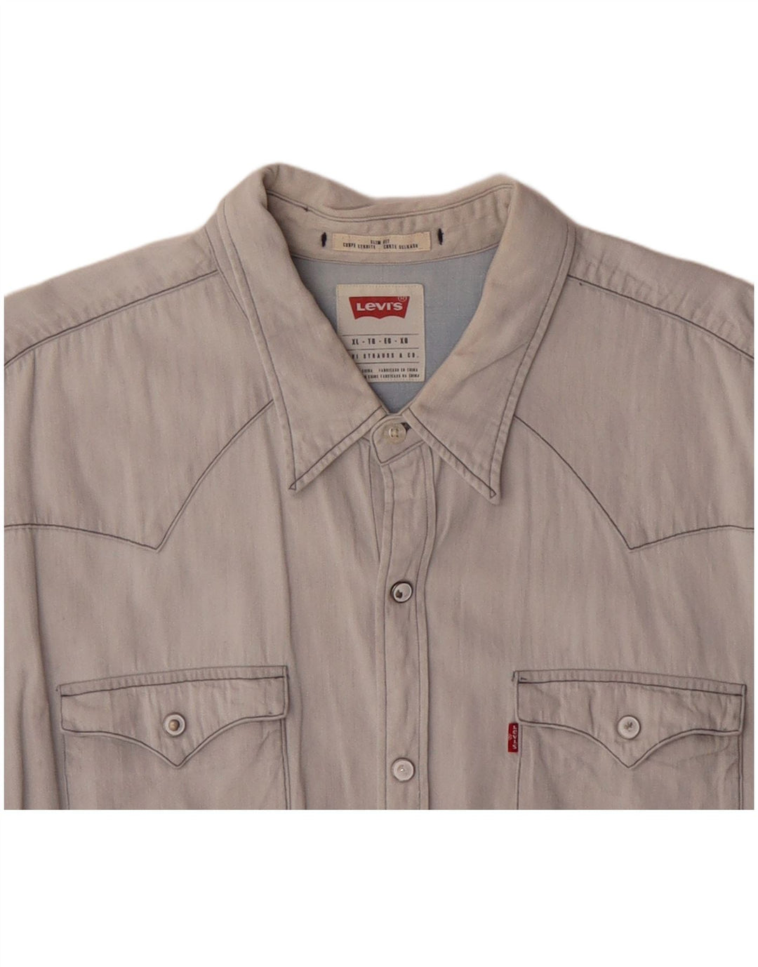 Ανδρικό πουκάμισο LEVI'S Slim Fit XL Μπλε βαμβακερό