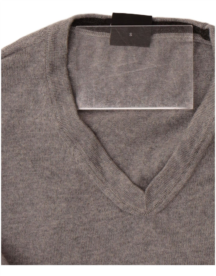 Γυναικείο πουλόβερ HUGO BOSS με V λαιμόκοψη UK 10 Small Grey