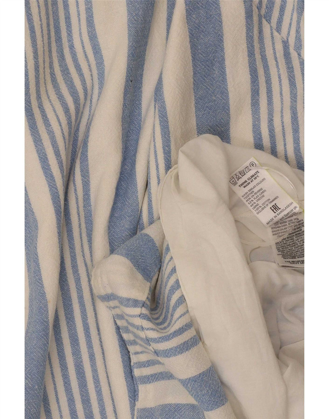 Marks & Spencer Γυναικείο αμάνικο βασικό φόρεμα UK 16 μεγάλο μπλε ριγέ
