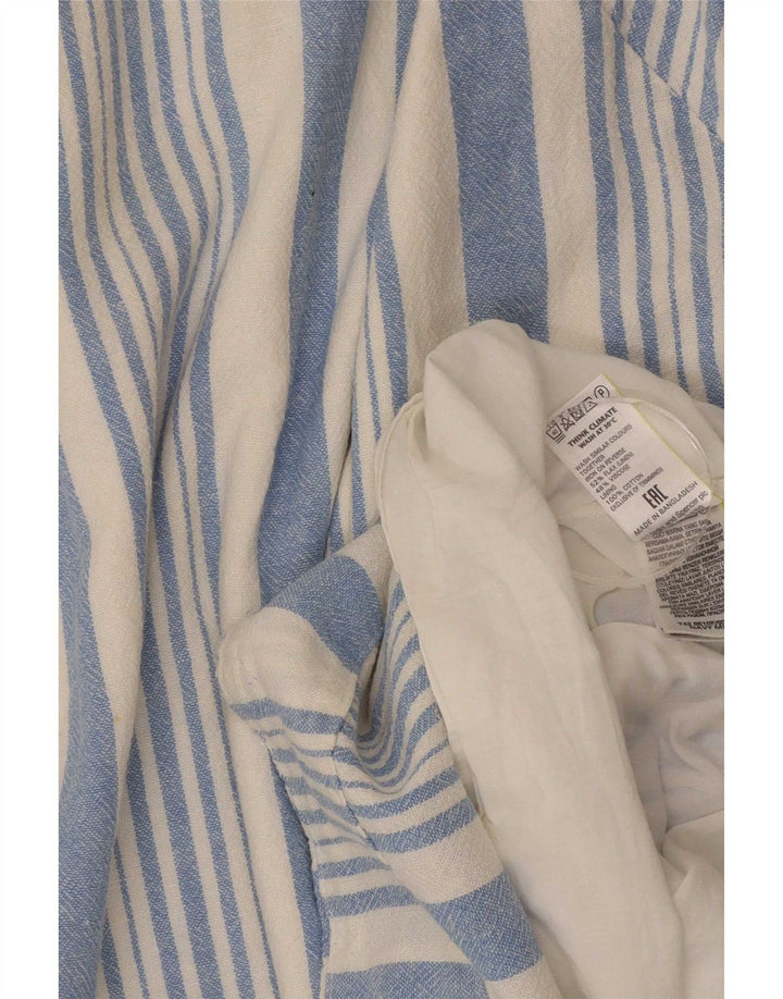 Marks & Spencer Γυναικείο αμάνικο βασικό φόρεμα UK 16 μεγάλο μπλε ριγέ