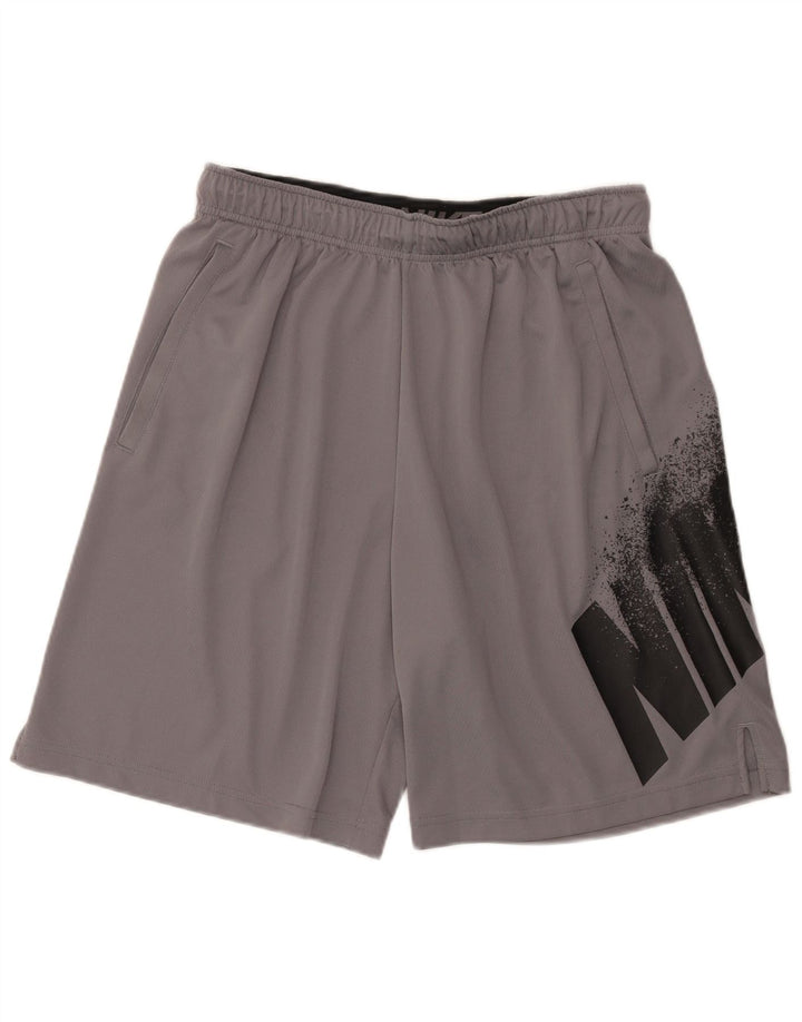 Γραφικό αθλητικό σορτς Nike ανδρικό Dri Fit μεγάλο γκρι πολυεστέρα