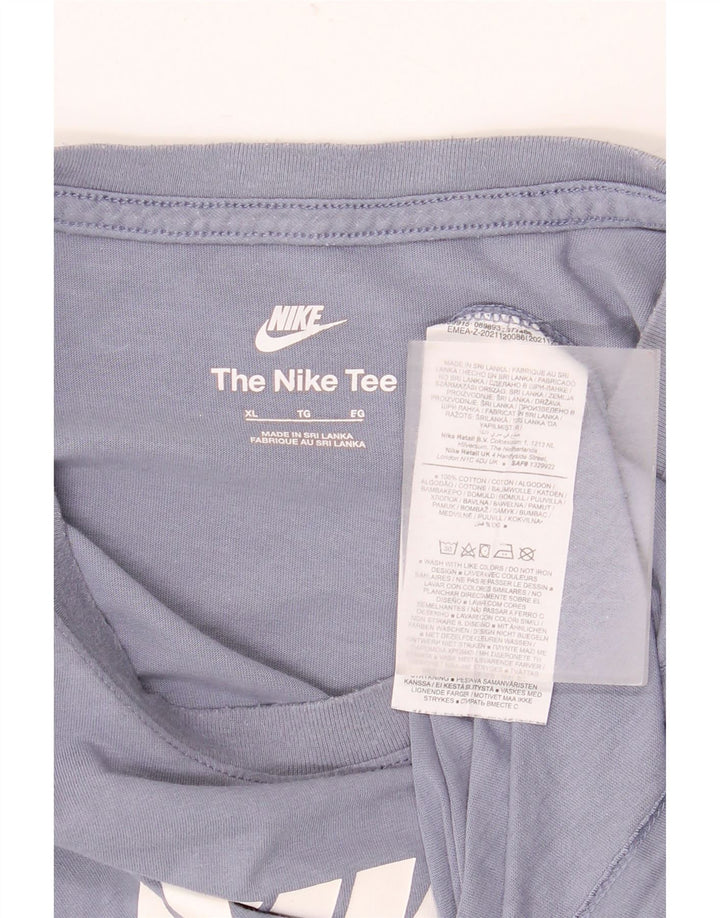 Ανδρικό γραφικό μπλουζάκι Nike XL Μπλε βαμβακερό