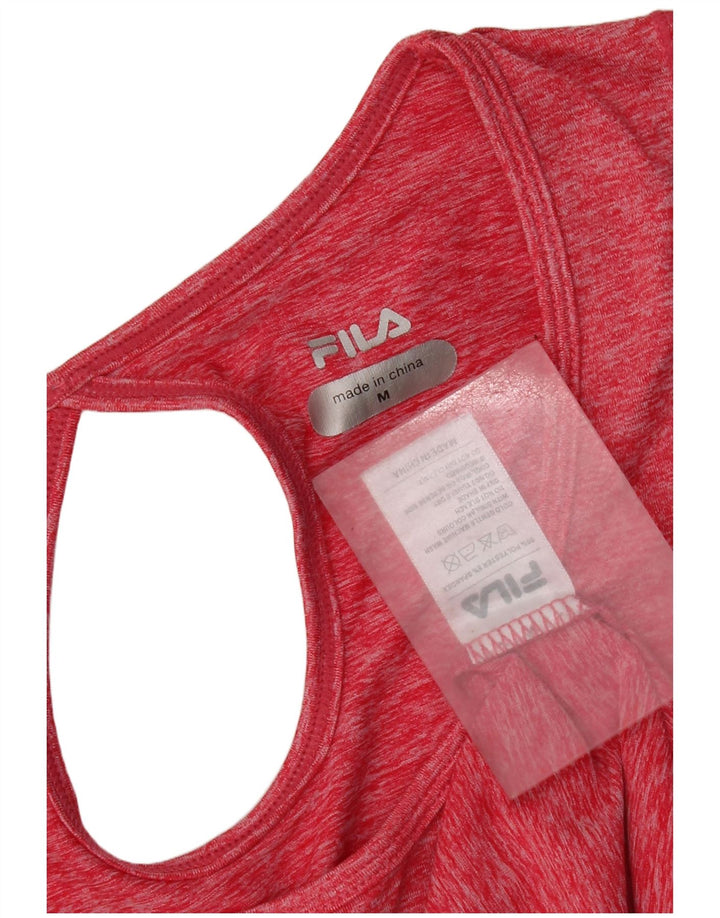 Fila Γυναικείο T-Shirt Top UK 12 Medium Pink Colourblock Polyester