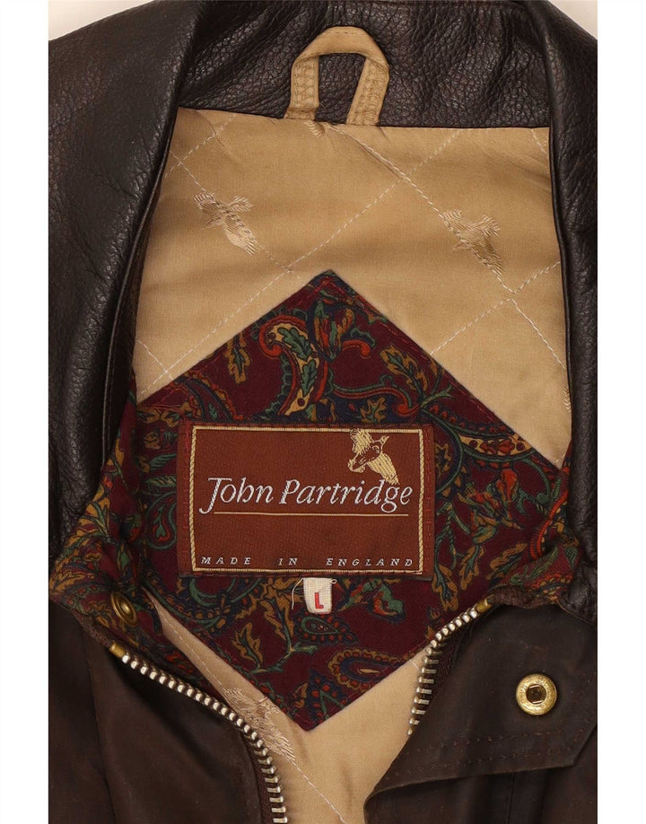 John Partridge Ανδρικό κερωμένο βαμβακερό μπουφάν UK 40 Large Brown