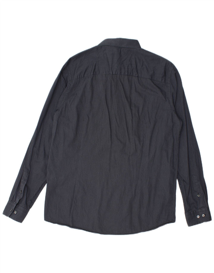 Ανδρικό πουκάμισο Jack & Jones 42 Large Grey Pinstripe Βαμβακερό