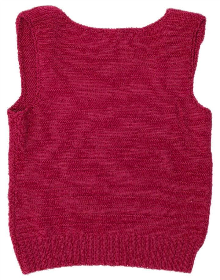 Vintage γυναικείο γιλέκο Tank Top UK 14 Medium Pink