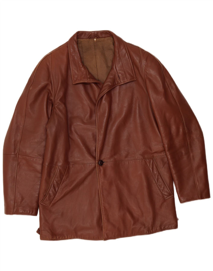 Ανδρικό Δερμάτινο Μπουφάν Scout UK 40 Large Brown
