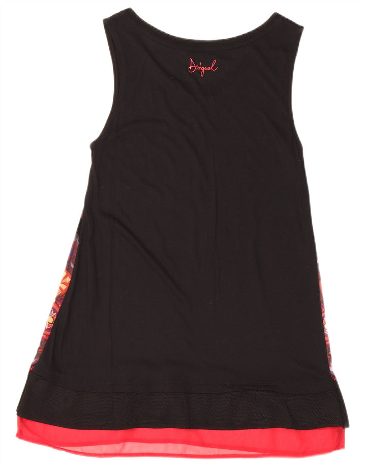 Desigual Γυναικείο Abstract Pattern Αμάνικο Τοπ UK 6 XS Μαύρο
