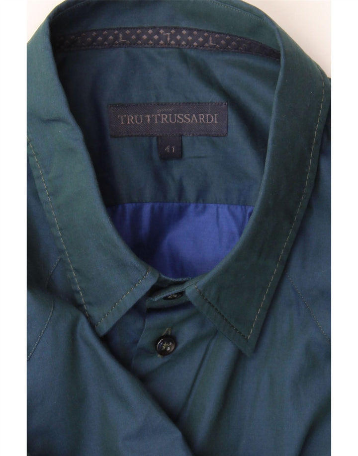 Ανδρικό πουκάμισο Trussardi νούμερο 41 Medium Navy Blue