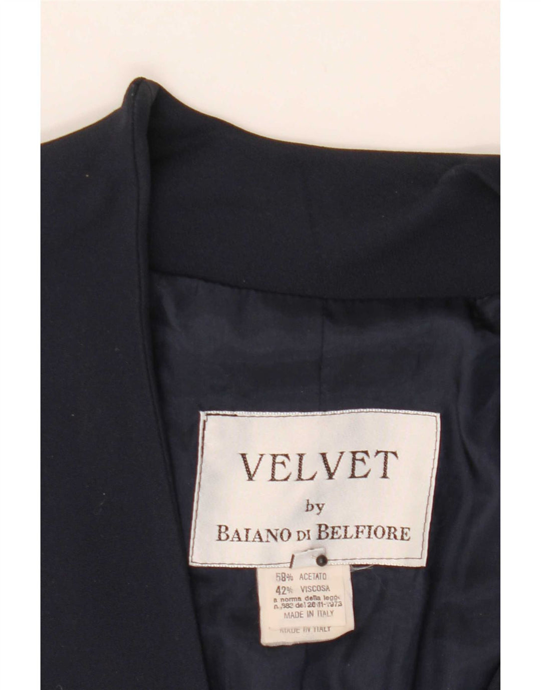 Vintage γυναικείο τζάκετ με 3 κουμπιά Blazer IT 46 Μεγάλο Navy Blue Acetate