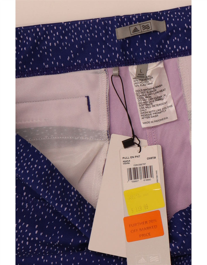 Γυναικείο κολάν ADIDAS Crop UK 16 Large Blue Spotted Polyester