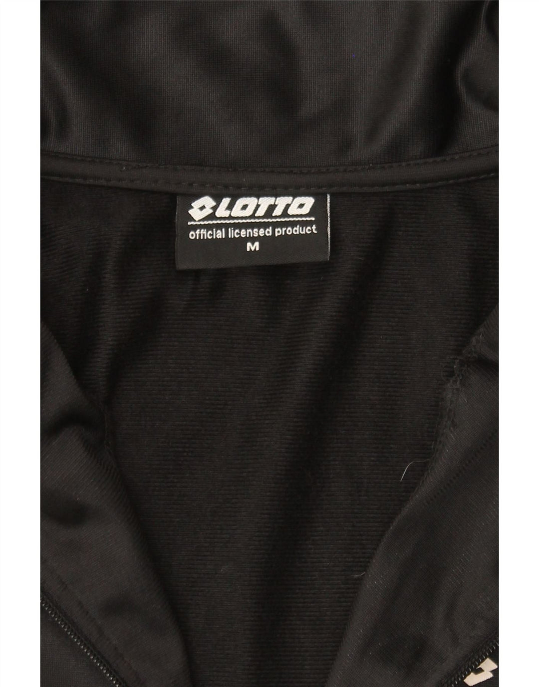 LOTTO Mens Tracksuit Top Jacket Medium Black Polyester Vintage Lotto and Second-Hand Lotto from Messina Hembry 