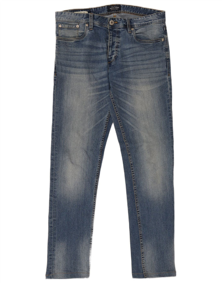 JACK & JONES Ανδρικό Tim Slim Jeans W31 L31 Μπλε βαμβακερό
