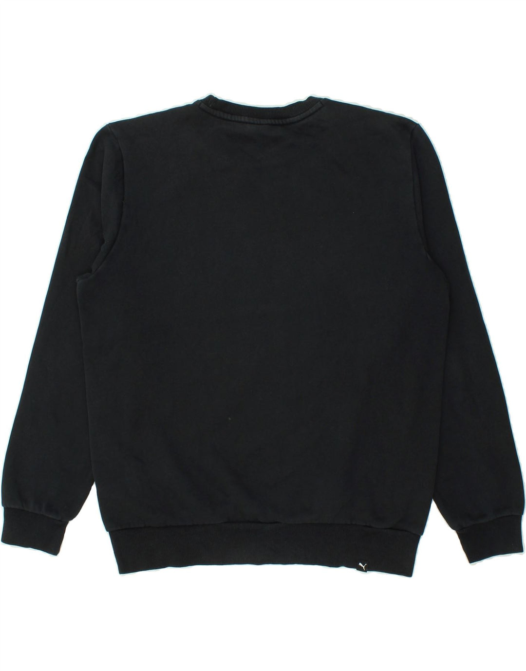 PUMA Mens Sweatshirt Jumper Medium Black Cotton | Vintage Puma | Thrift | Second-Hand Puma | Used Clothing | Messina Hembry 