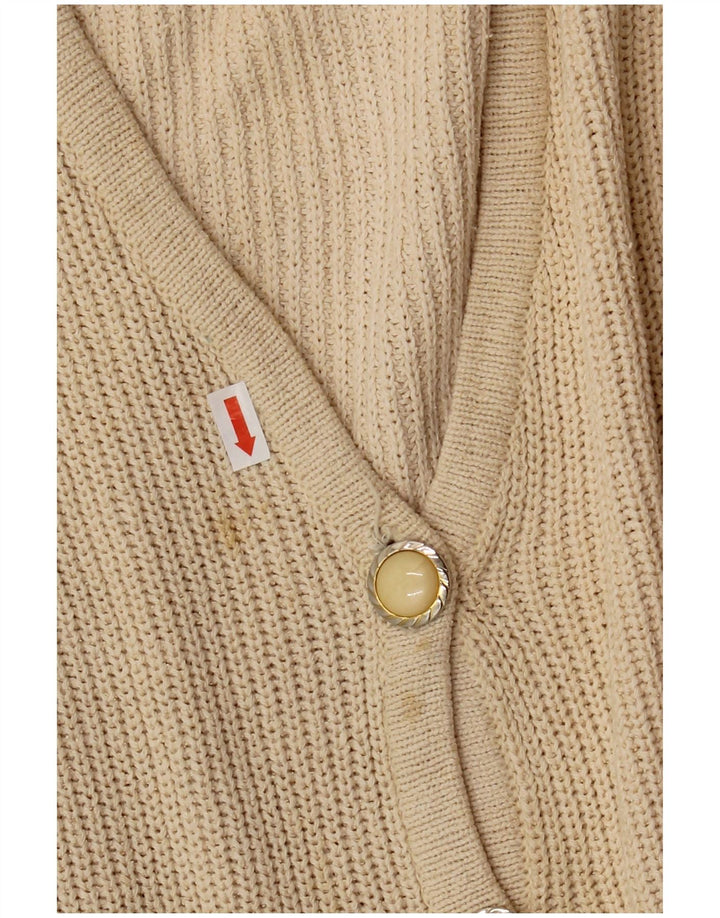 VINTAGE Γυναικείο πουλόβερ ζακέτα υπερμεγέθη EU 46/48 XL Off White