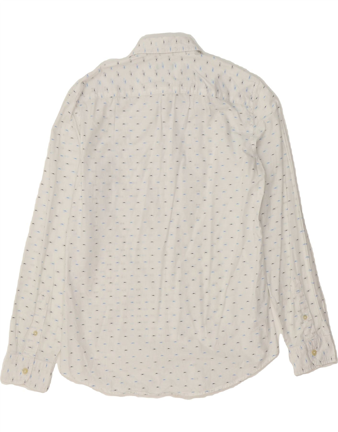 BENETTON Mens Shirt Small White Spotted Cotton Vintage Benetton and Second-Hand Benetton from Messina Hembry 