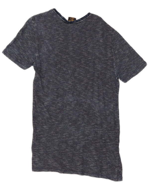 Ανδρικό T-Shirt Superdry Top Βαμβακερό με μεσαίο μπλε ναυτικό pinstripe