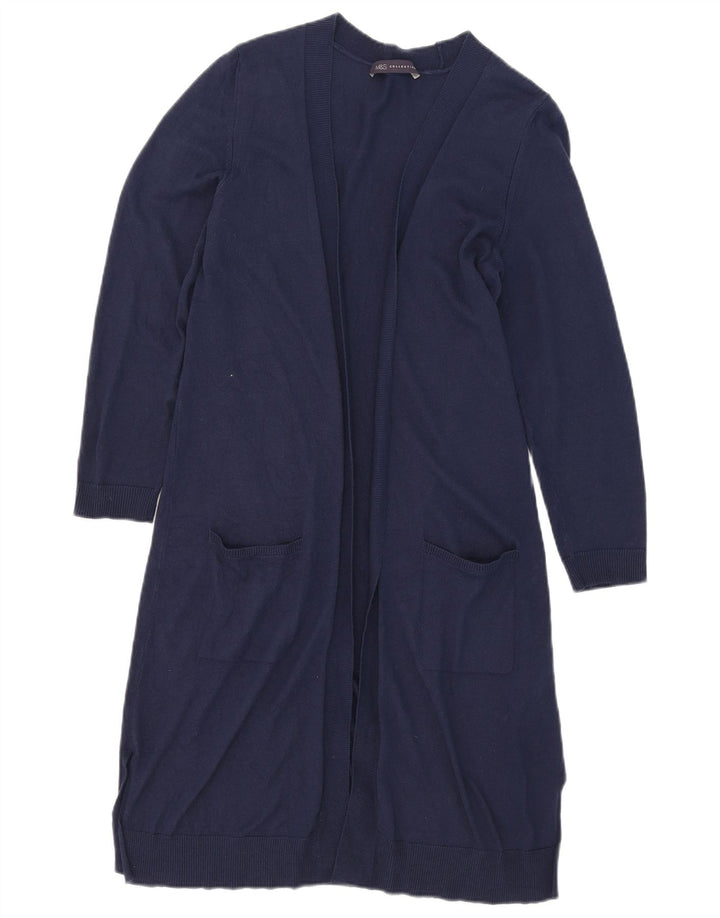 Marks & Spencer Γυναικείο πουλόβερ Longline Cardigan UK 12 Medium Navy Blue