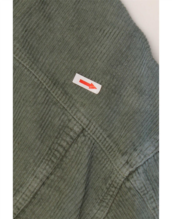 Zara Γυναικείο Κοτλέ Μπουφάν UK 10 Small Khaki Cotton
