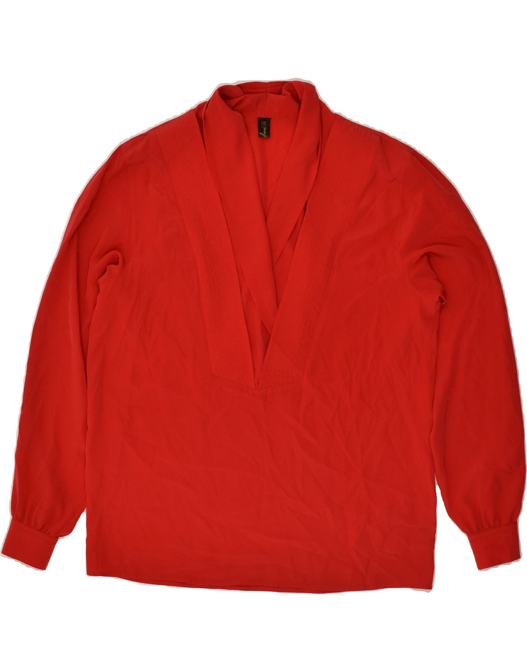 MARIO PUCCI CECCONI Womens Long Sleeve Blouse Top IT 44 Medium Red | Vintage Mario Pucci Cecconi | Thrift | Second-Hand Mario Pucci Cecconi | Used Clothing | Messina Hembry 