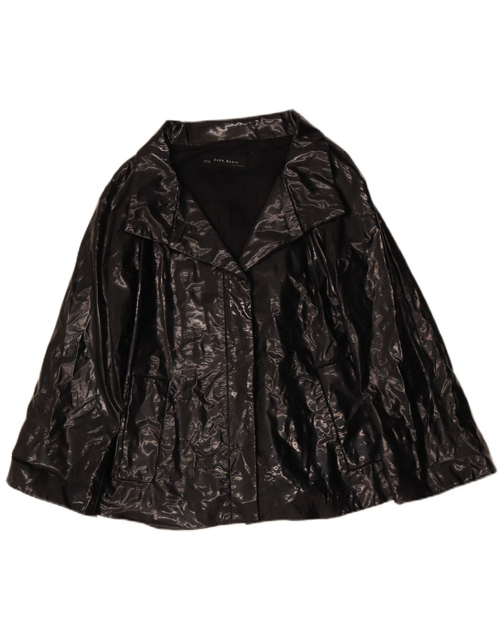 Zara Γυναικείο Μπουφάν blazer UK 16 Large Black