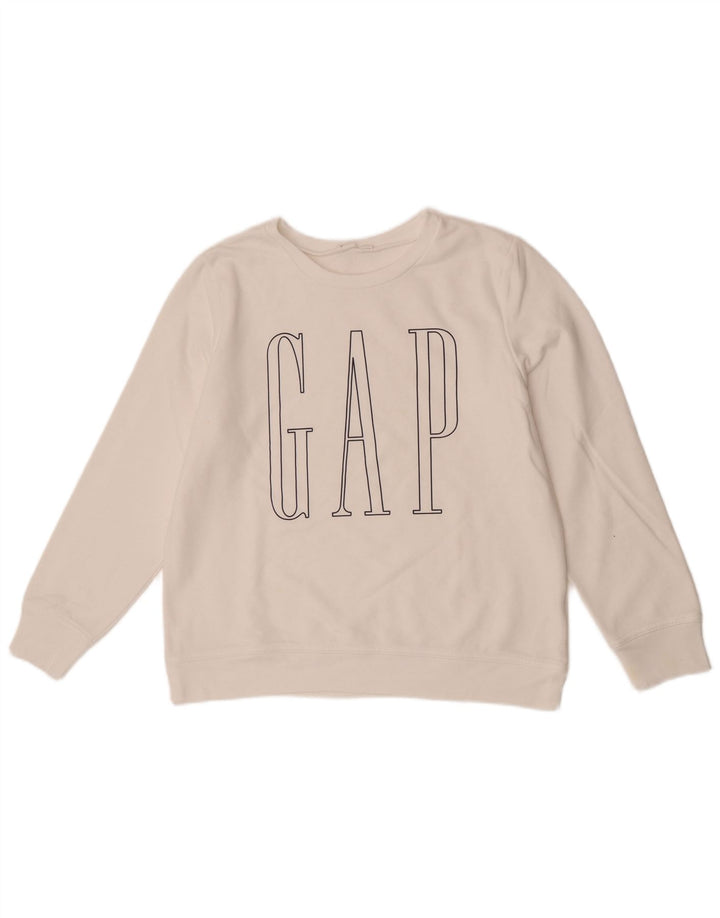 Gap Γυναικεία γραφική υπερμεγέθη φούτερ Jumper UK 10 Small White