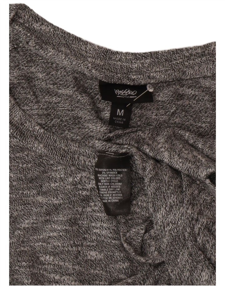 MOSSIMO Γυναικείο T-Shirt Φόρεμα UK 14 Medium Grey Flecked Rayon
