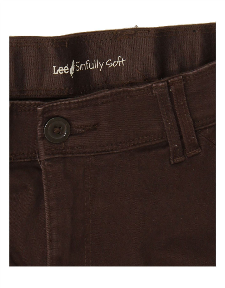 LEE Womens Straight Casual Trousers W32 L29 Brown Vintage Lee and Second-Hand Lee from Messina Hembry 