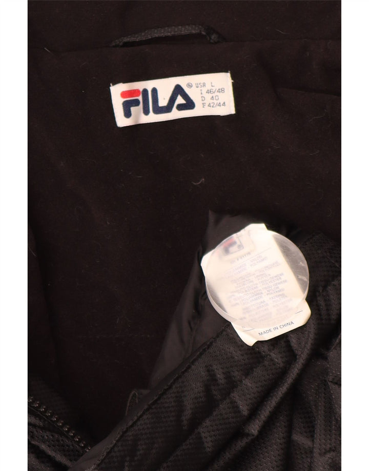 Γυναικείο γραφικό παλτό FILA Windbreaker UK 16 Large Black Colourblock