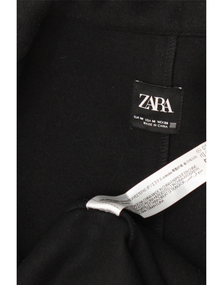Zara Γυναικείο Ανοιχτό Παλτό UK 14 Μεσαίο Μαύρο Πολυεστέρας