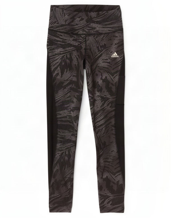 Adidas γυναικεία κολάν Aeroready UK 8/10 Small Black Animal Print