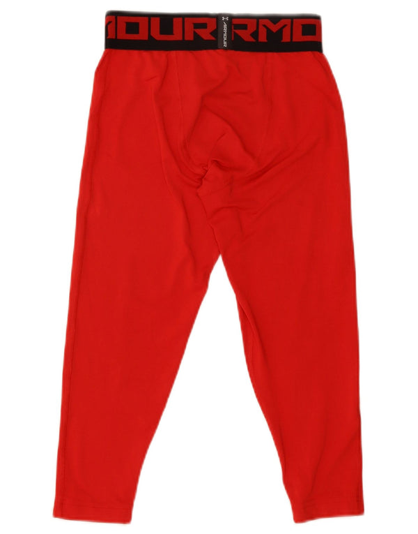 Under Armour Mens Capri Graphic Leggings 2XS W22 L19 Red Colourblock