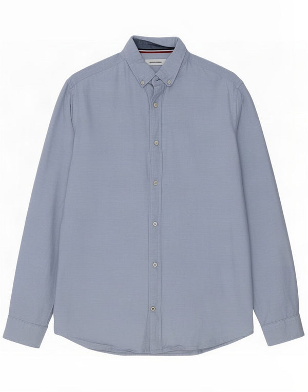 Jack & Jones Ανδρικό πουκάμισο Medium Blue Flecked Cotton