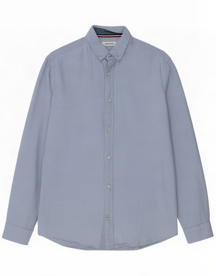 Jack & Jones Ανδρικό πουκάμισο Medium Blue Flecked Cotton
