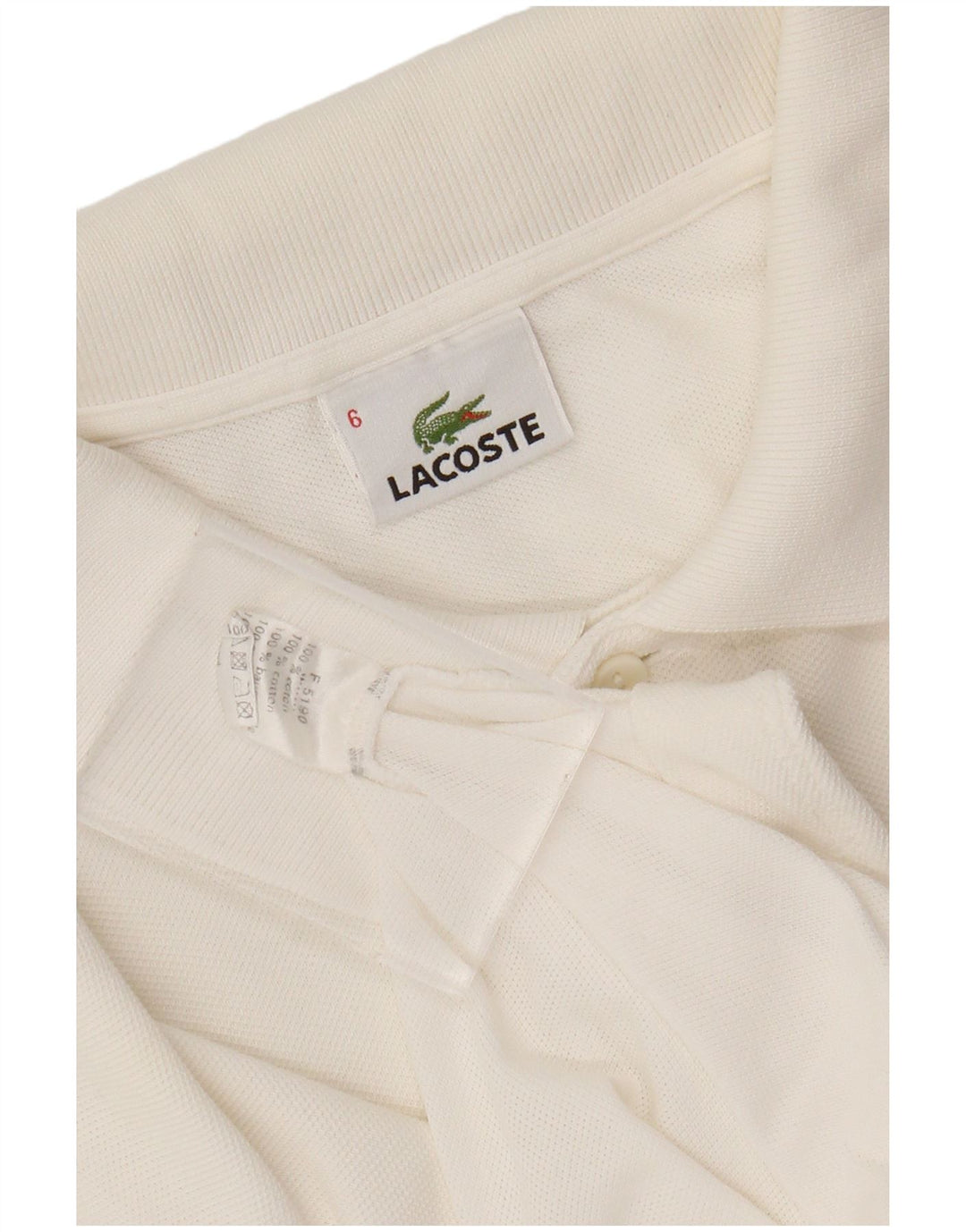 Ανδρικό μπλουζάκι πόλο LACOSTE 6 XL Λευκό βαμβακερό