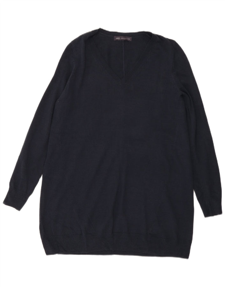 MARKS & SPENCER Γυναικείο πουλόβερ με V λαιμόκοψη UK 10 Small Navy Blue