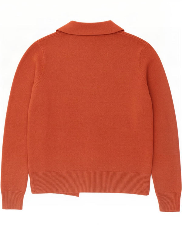 Marks & Spencer Womens Open Cardigan Sweater UK 10 Small Red Acrylic