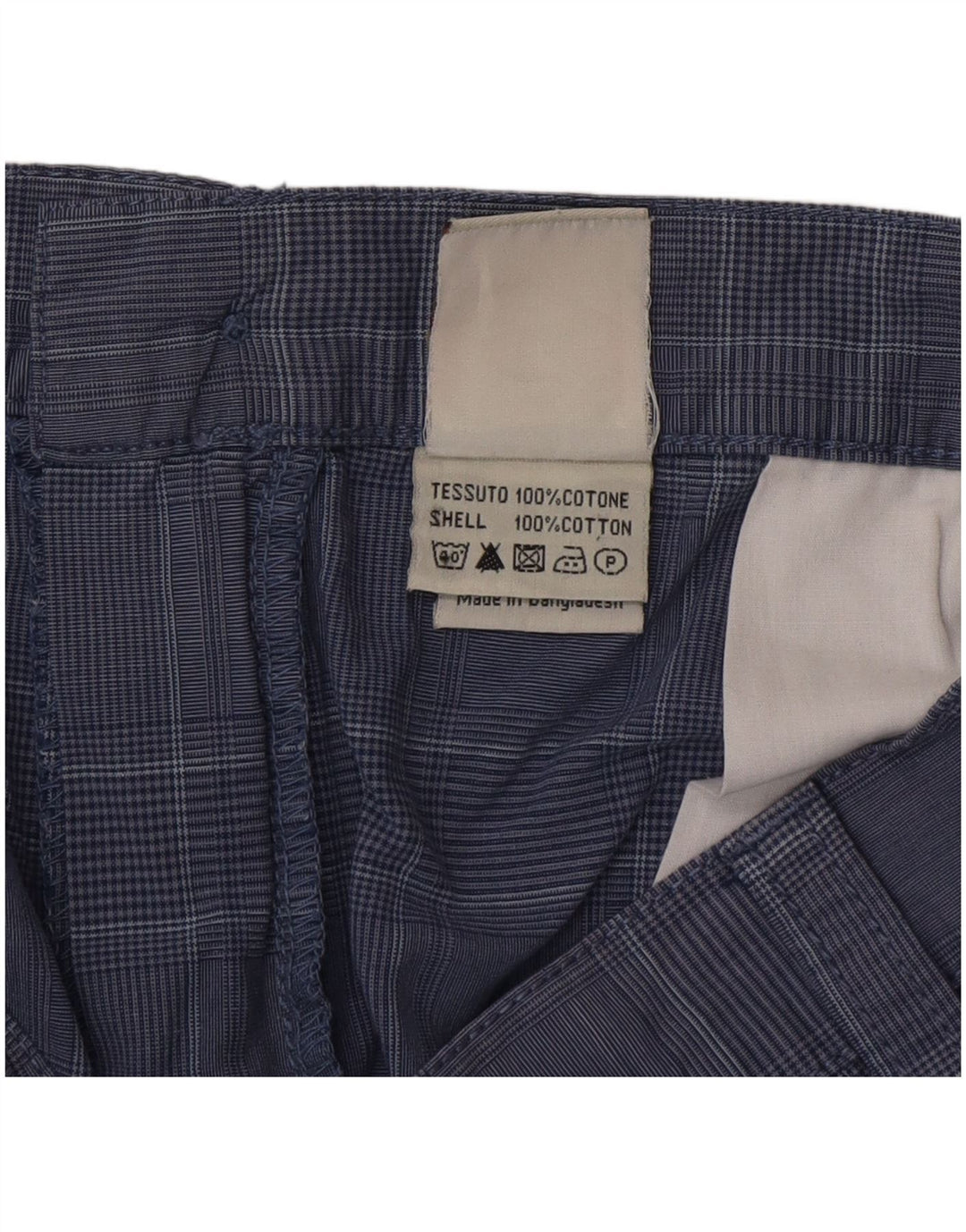 Ανδρικό σορτς Cargo Blue Side IT 52 XL W36 Blue Check Cotton