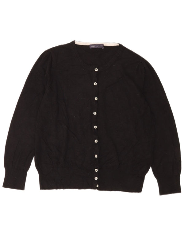 Marks & Spencer Γυναικεία Ζακέτα πουλόβερ UK 18 XL Μαύρη βισκόζη