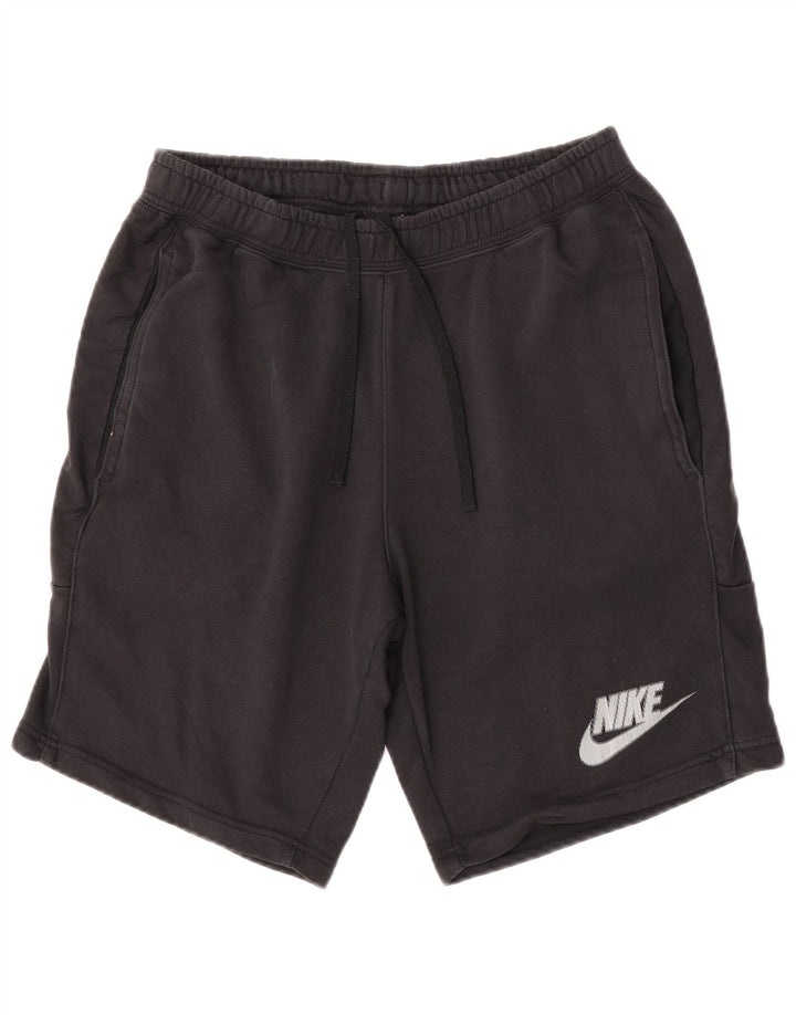 Ανδρικό γραφικό αθλητικό σορτς Nike μεσαίο W32 L9 μαύρο βαμβακερό