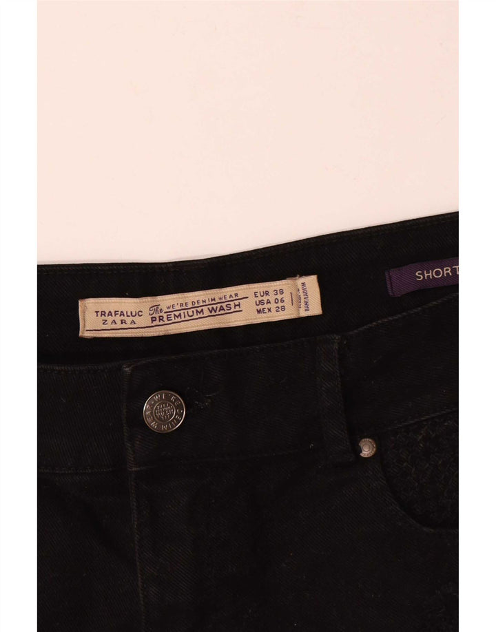 Zara Γυναικείο τζιν σορτς EU 38 Small W28 μαύρο