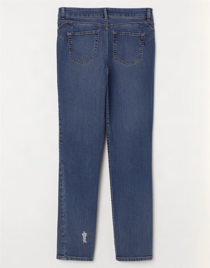White Stuff Γυναικείο Straight Jeans UK 12 Medium W30 L30 Blue Cotton
