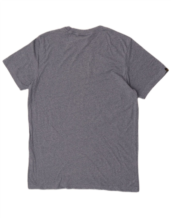 Superdry Ανδρικό γραφικό T-Shirt Top Μικρό Μπλε Βαμβακερό