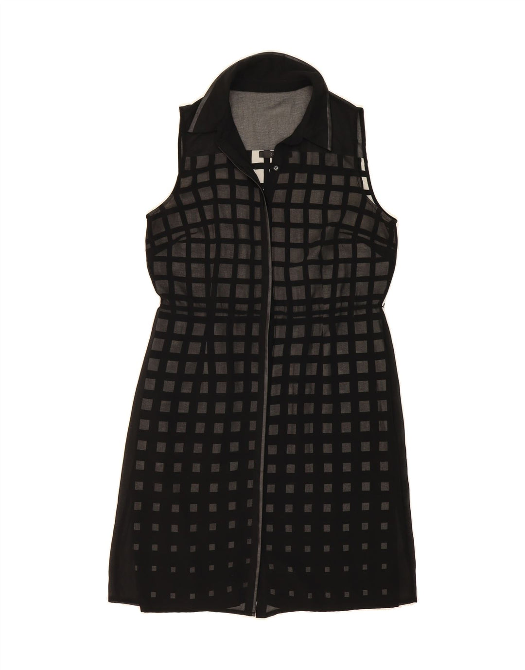 COAST Womens Sleeveless Sheath Dress UK 14 Large Black Geometric Polyester Vintage Coast and Second-Hand Coast from Messina Hembry 