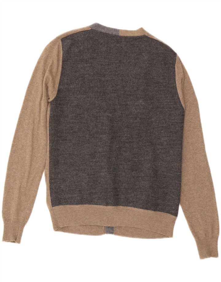 HARMONT & BLAINE Γυναικείο πουλόβερ ζακέτα UK 10 Small Brown Colourblock