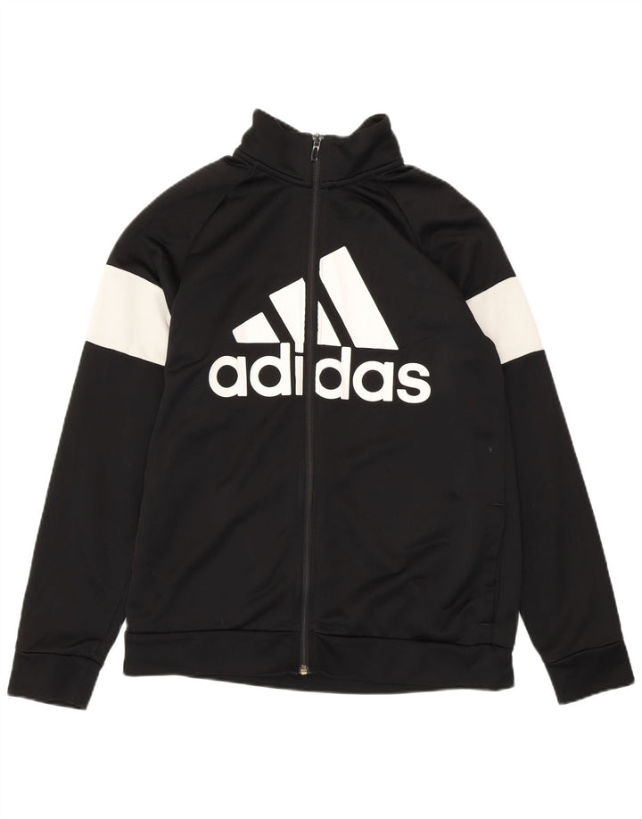 Γραφική φόρμα ADIDAS Boys Top Jacket 14-15 Years Black Colourblock