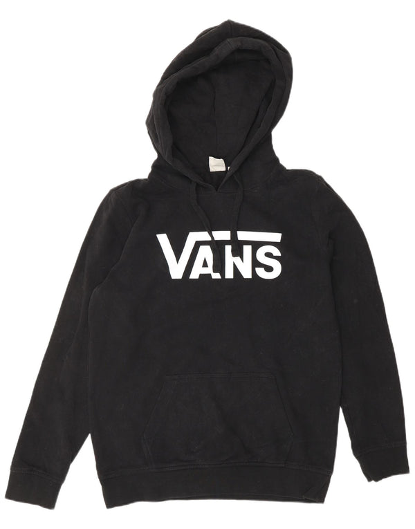 Vans Womens Graphic Hoodie Jumper UK 10 Small Black