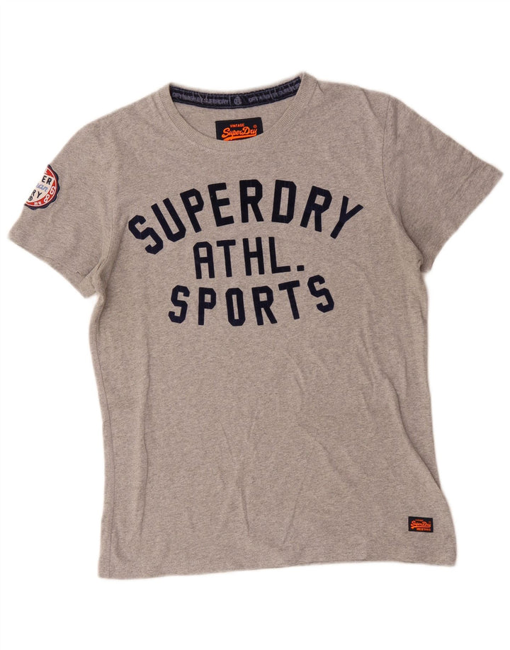 Ανδρικό γραφικό T-Shirt Superdry Top Μεσαίο γκρι βαμβακερό