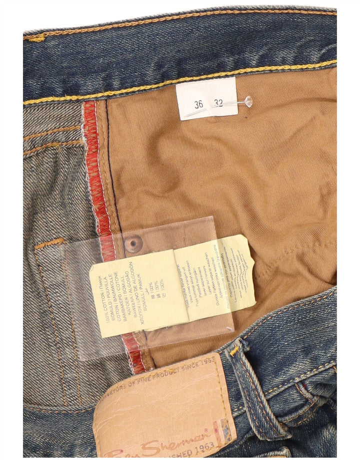 BEN SHERMAN Ανδρικό τζιν ίσιο W36 L32 Μπλε βαμβακερό